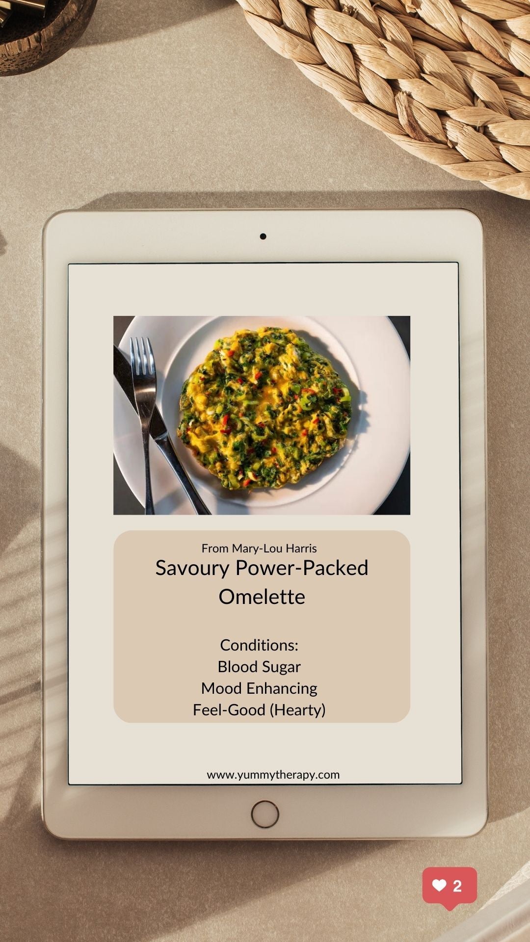 Blood Sugar Balancing & Mood-Enhancing Feel-Good, Hearty Savoury Power-Packed Health Omelette